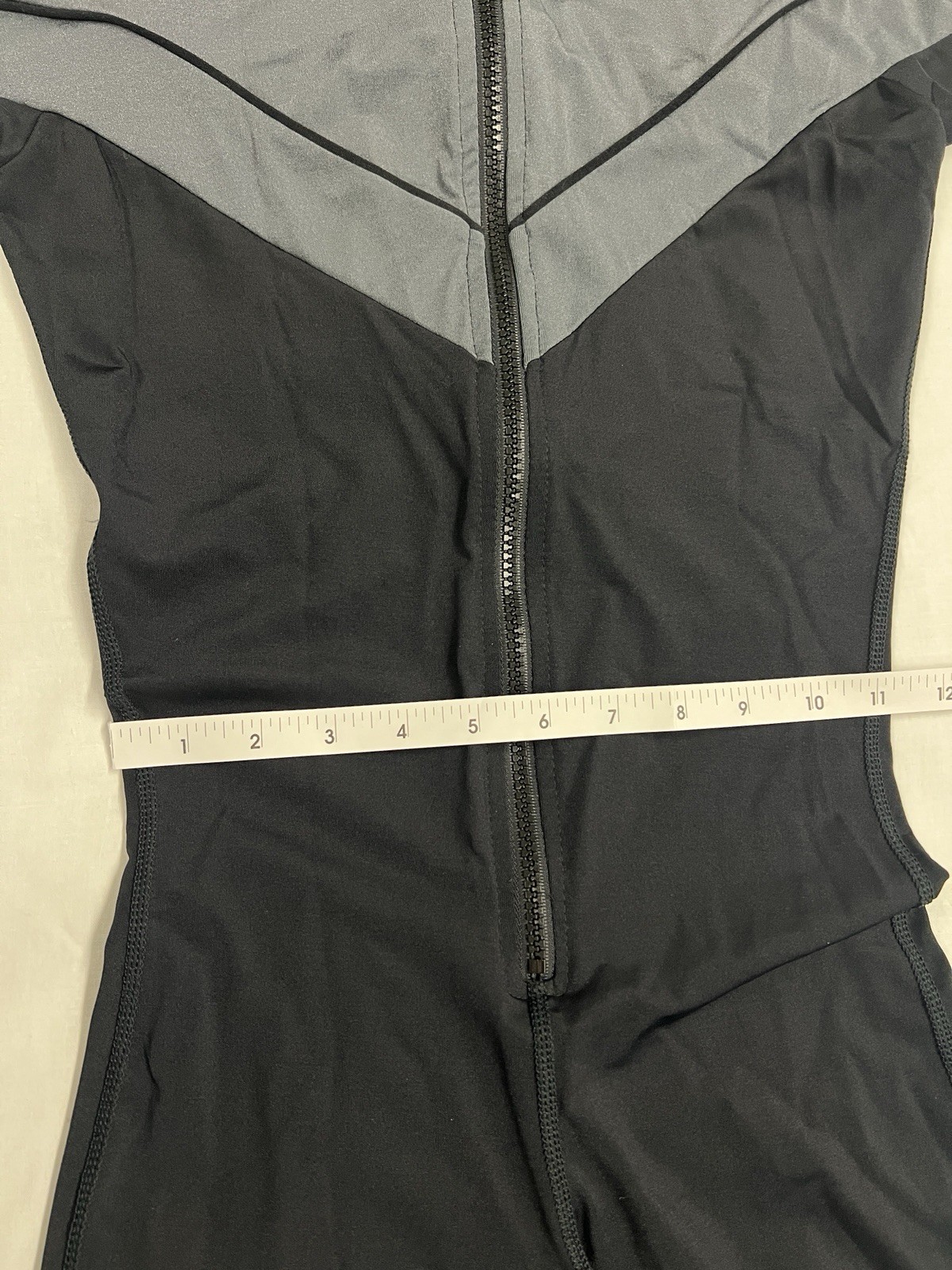 Vintage Performance Dive Skin Suit Full Body Black Gray Cosplay USA 80s 90s M