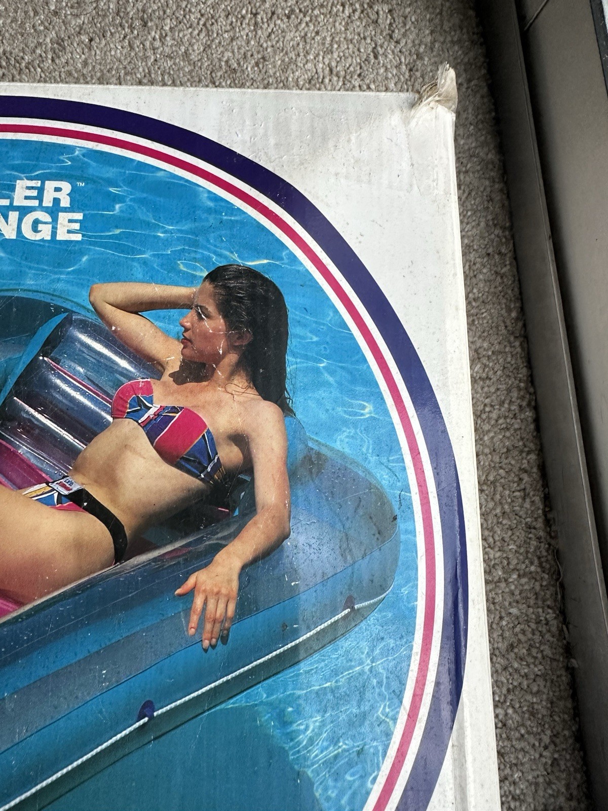 New VTG 1997 Intex Wet Set Premium Tan Dazzler Pool Lounge #58804 77″X48″