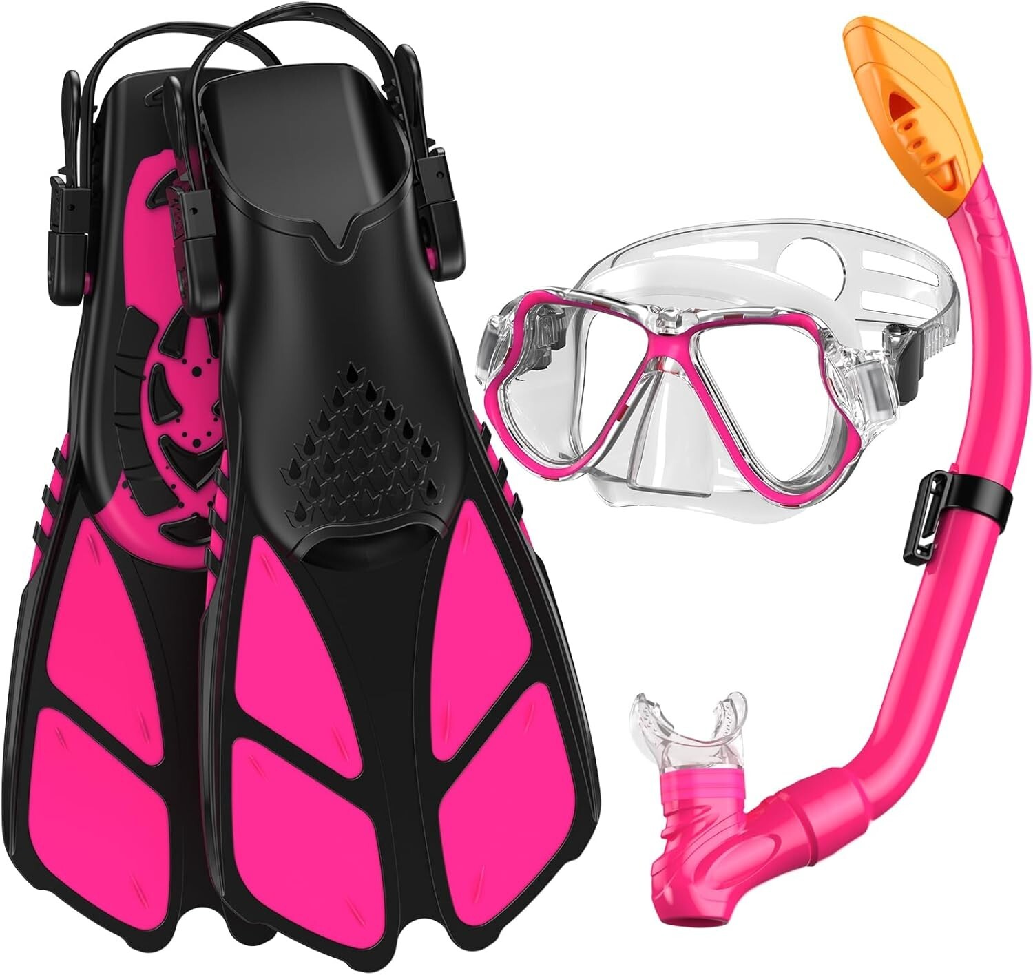 Mask Fin Snorkel Set for 3-8 Years Old Kids w/Carrying Bag for Snorkeling Swim