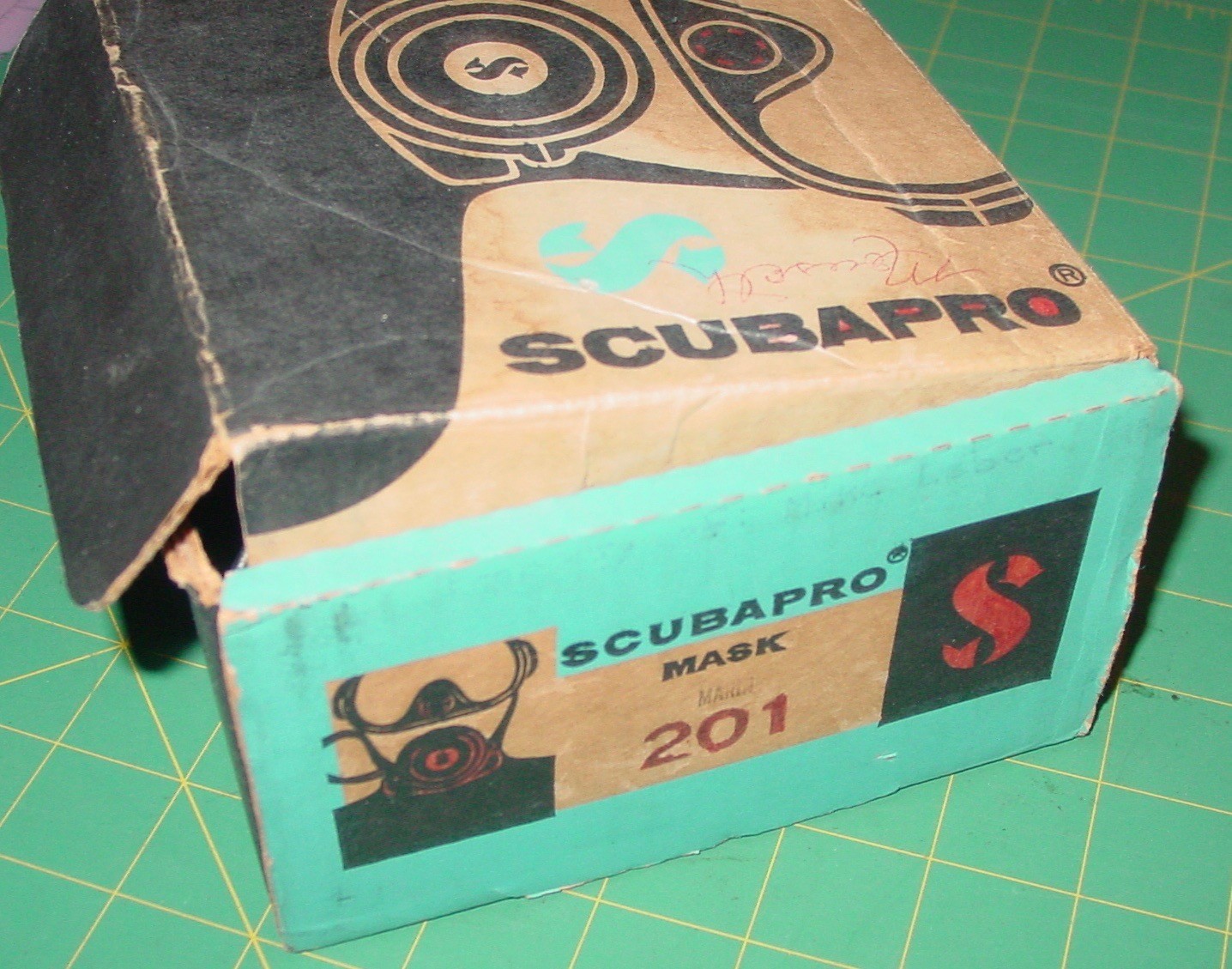 VINTAGE SCUBAPRO BOX CHROME TEMPERED GLASS MARIN DIVING MASK SWIMMING PARTS LOT