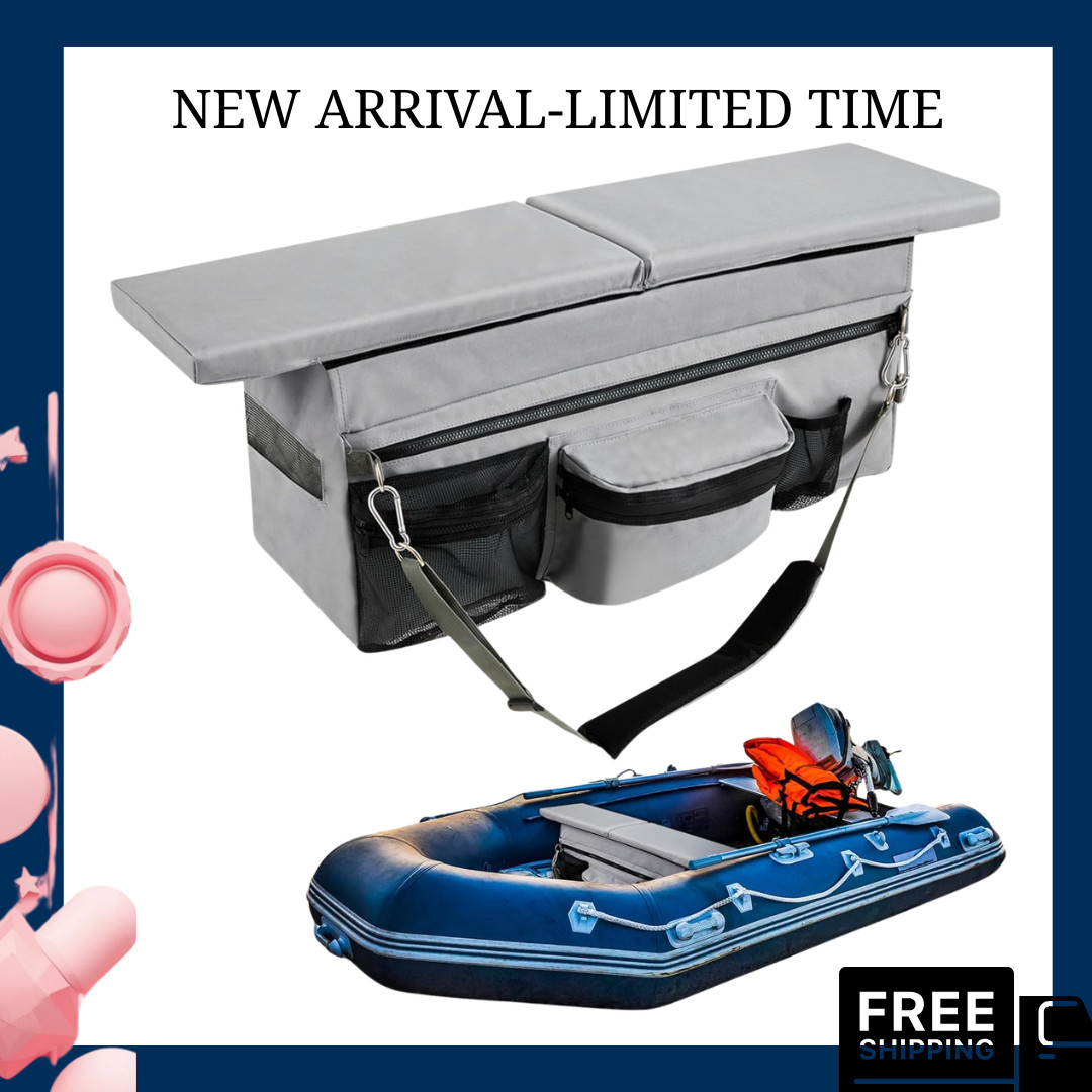 NEW Inflatable Boat Seat Cushion & Underseat Storage Bag Water Resistant