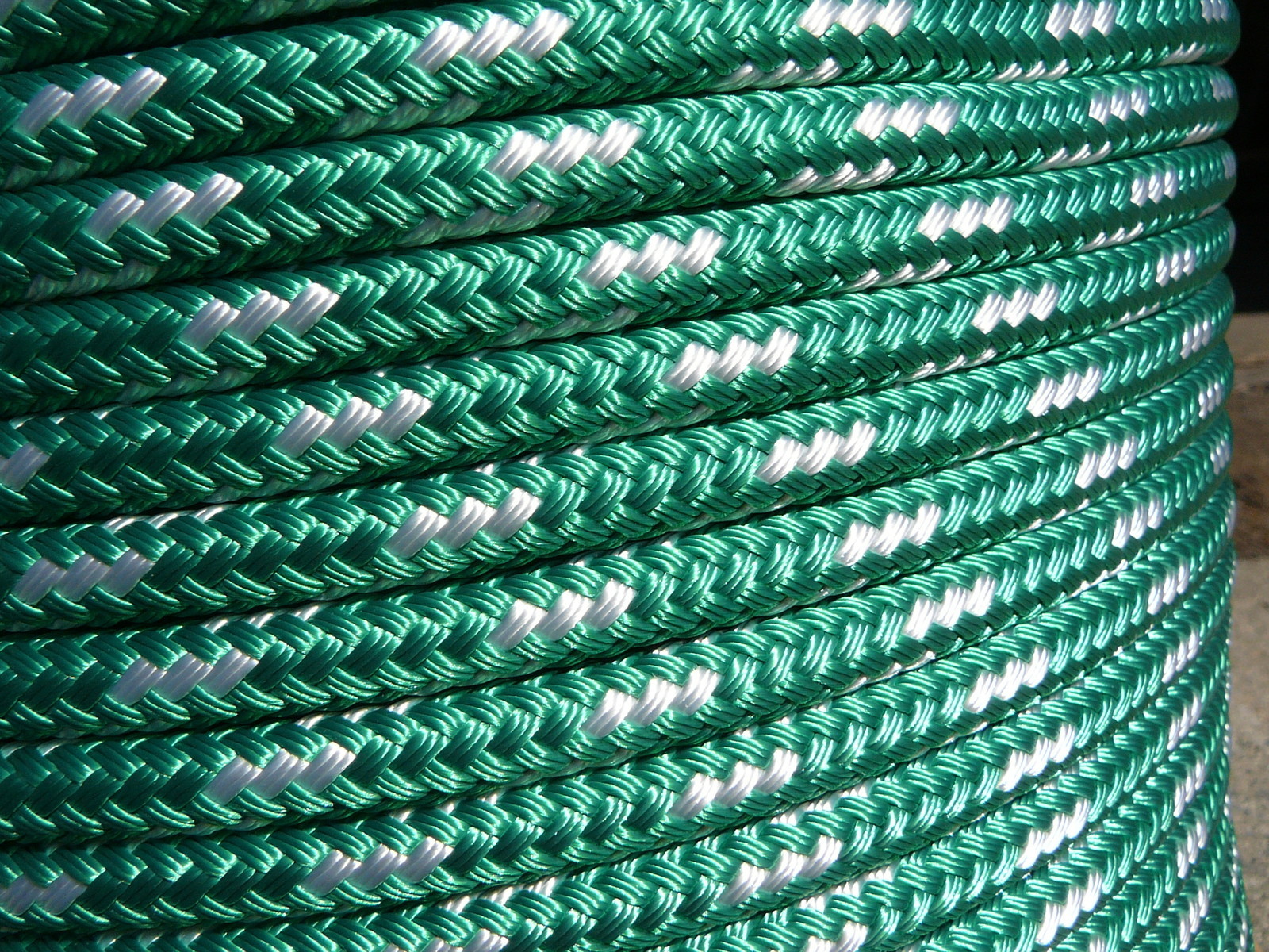 Sailboat Rigging Rope 3/8″ x 50′ Green/White Double Braided Sheet Halyard Line