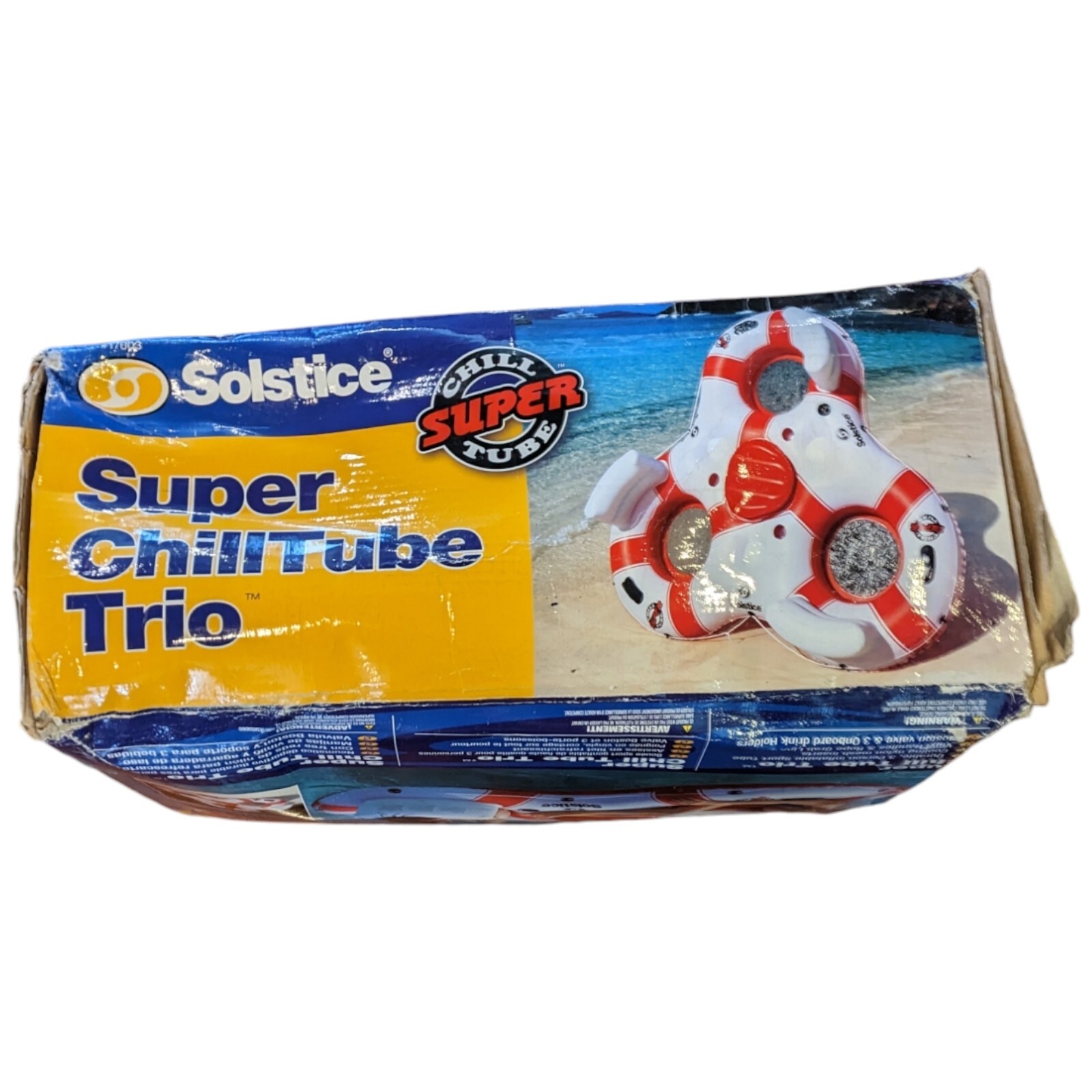 3 Person River Floating Tube Inner Drink Holder Lake Rafting Super Chill Trio