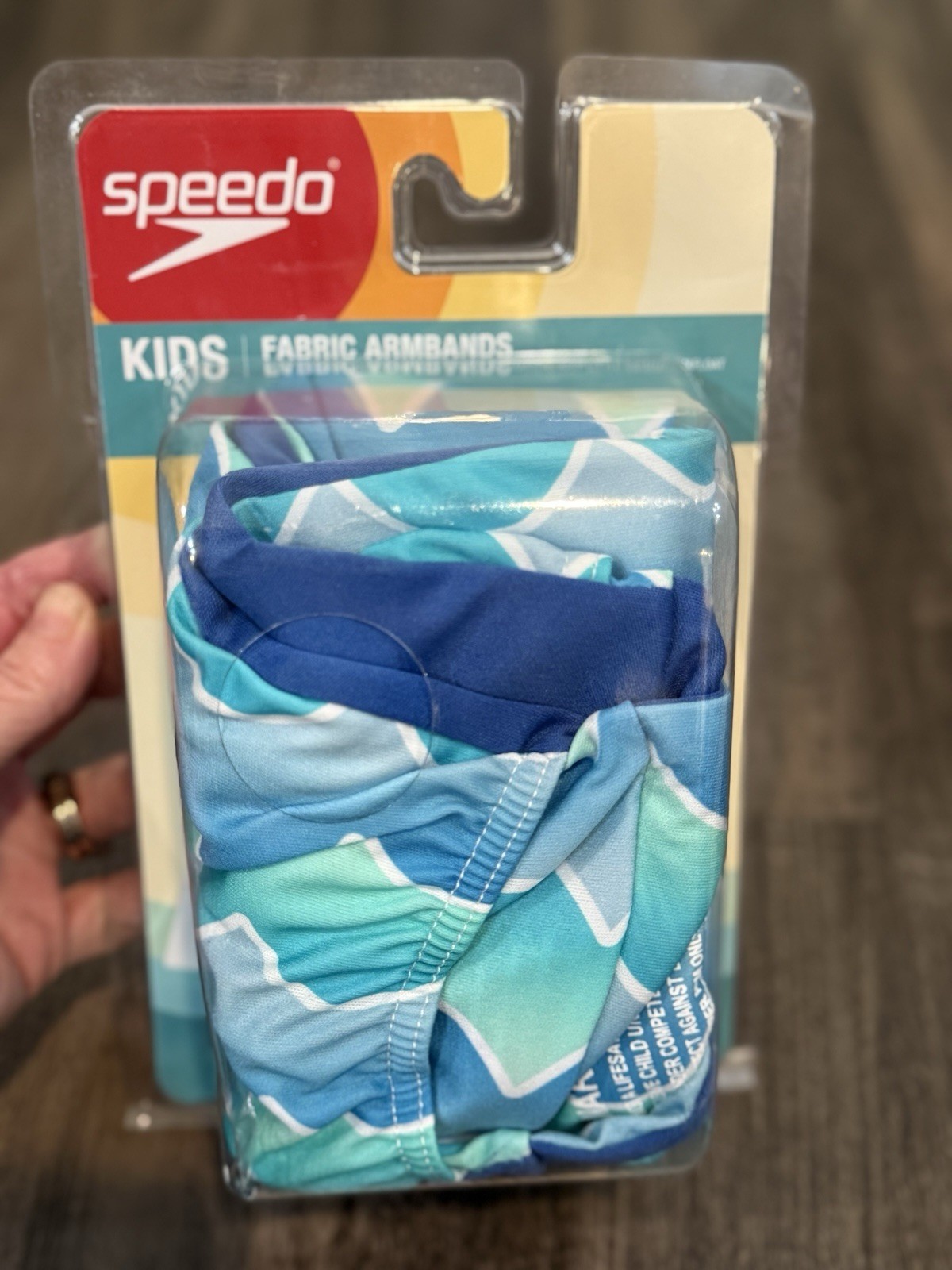 Speedo Kids Begin to Swim Fabric Arm Bands Ages 2-12 Blue 110lb Max.
