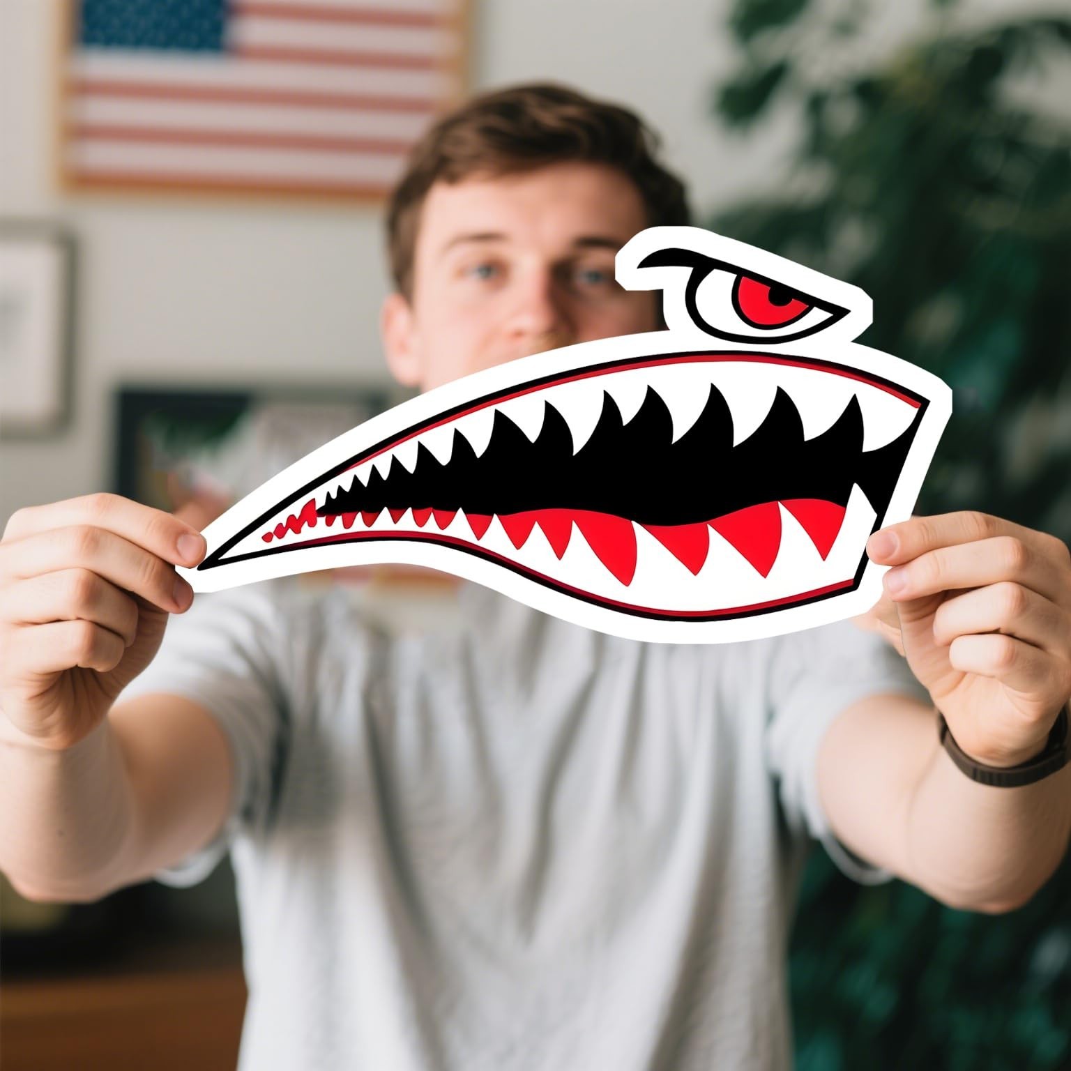 Waterproof Shark Teeth Decals for Kayaks & Fishing Boats – PVC Stickers, 27