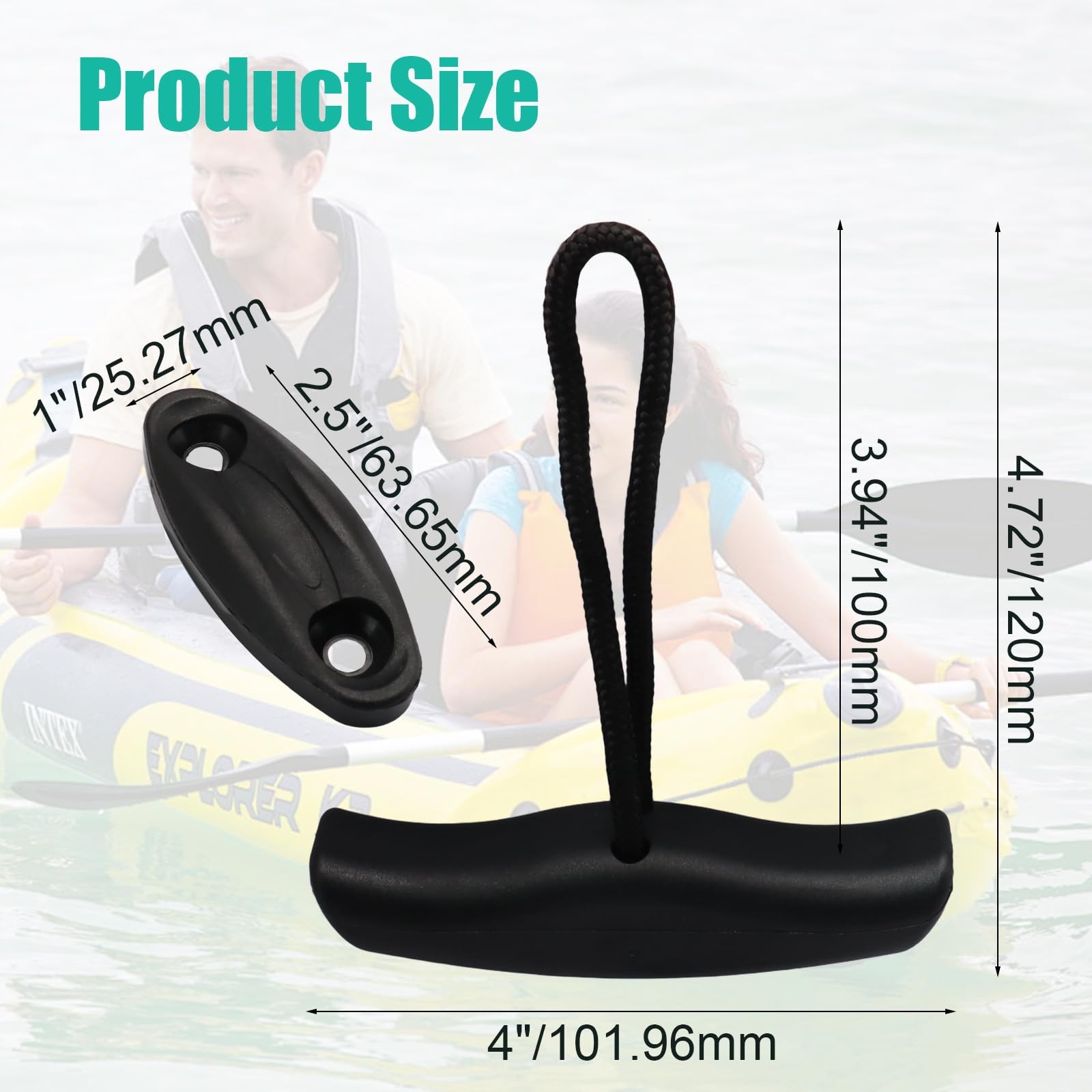 Kayak Handles 2 Pack Heavy Duty, Plastic Carry Handles T Rope Handle Kayak Ac…