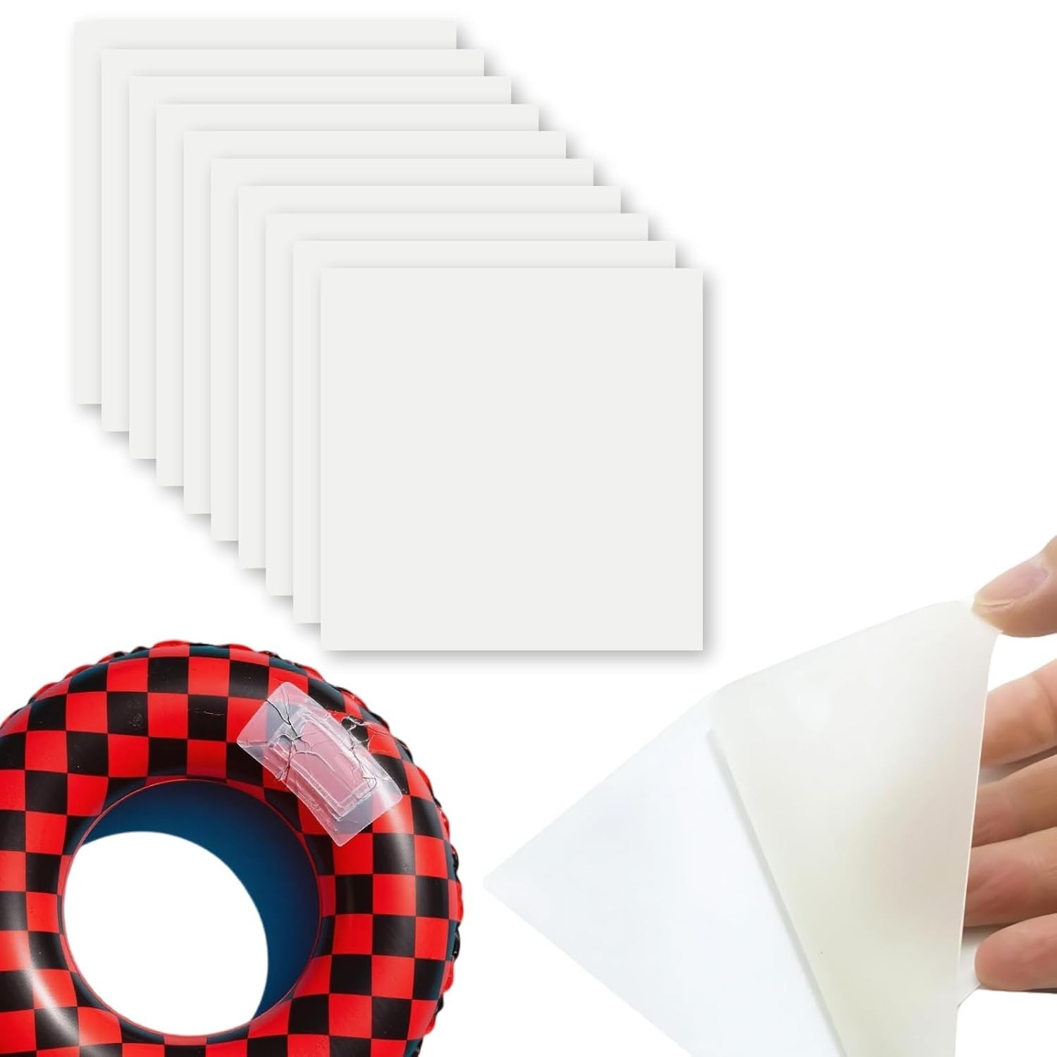 Versatile 4×4 Inch TPU Waterproof Patches – Easy DIY Inflatable Repair Kit