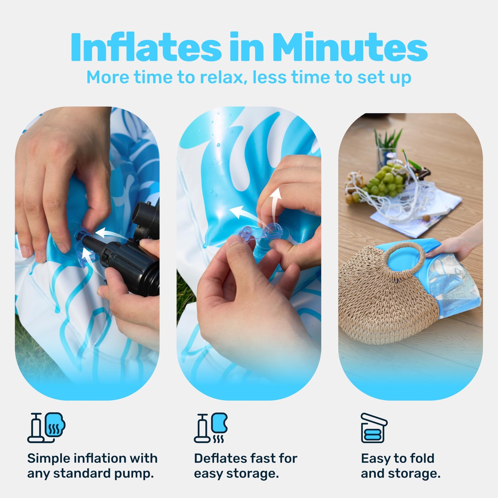 SLOOSH Inflatable Pool Floats Lounger Adult, Pool Float Lounge Raft Floaties …