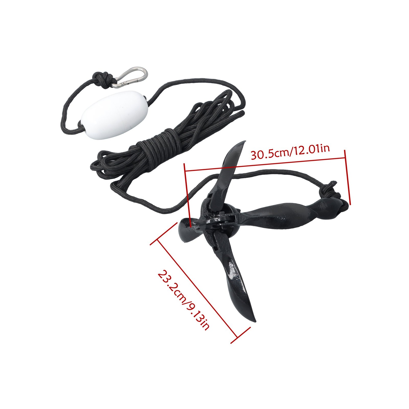 Kayak Grapnel Anchor Kit 3.5 lb Paddle Board Anchor Buoy Kit For Small Boats Pwc