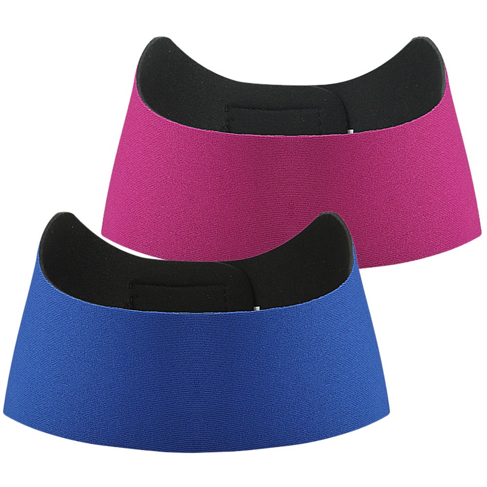 2Pcs Reusable Swim Ear Headbands with Hook and Loop for Bathing and Swimming