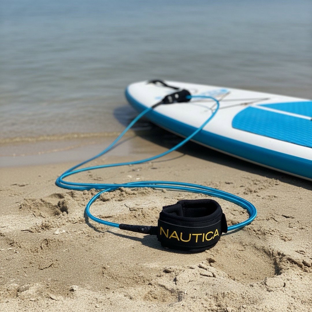 Nautica 8′ SUP Paddleboard Leash Straight Cord Ankle Strap Surfboard Board Leash
