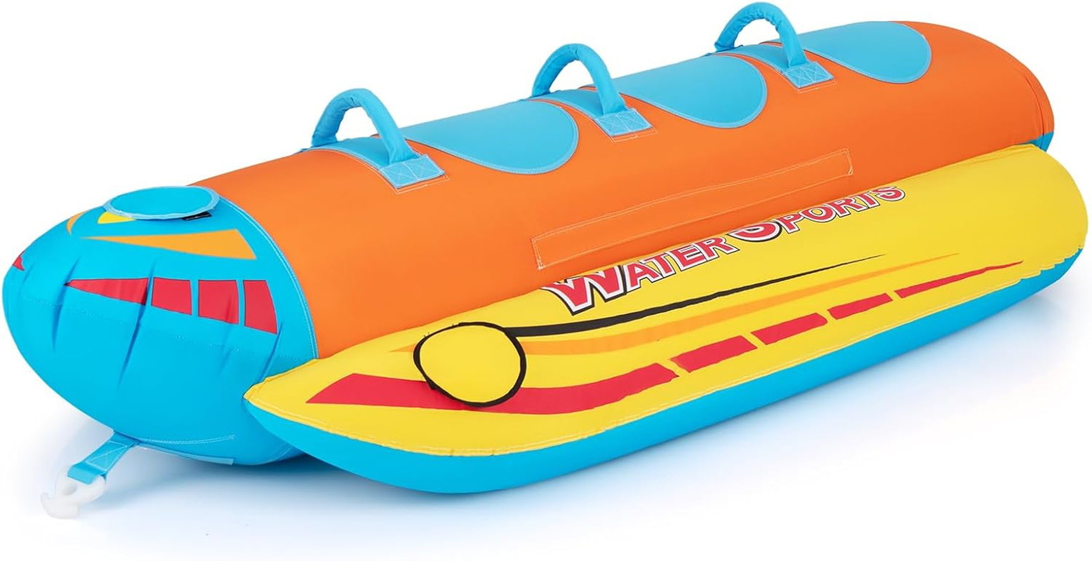 Inflatable Banana Boat Towable Tubes for Boating 3 Person Water Fun Toy
