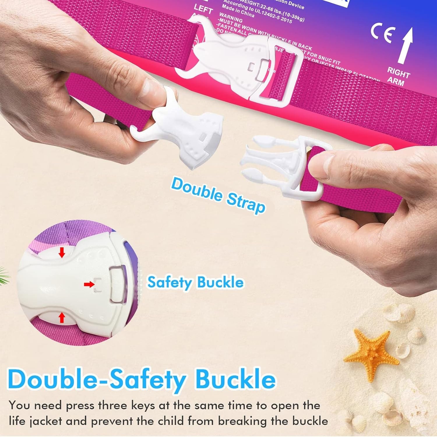Kids Swim Vest Life Jacket for 30-55 Pounds Boys and Girls 2-7 Toddler Floaties