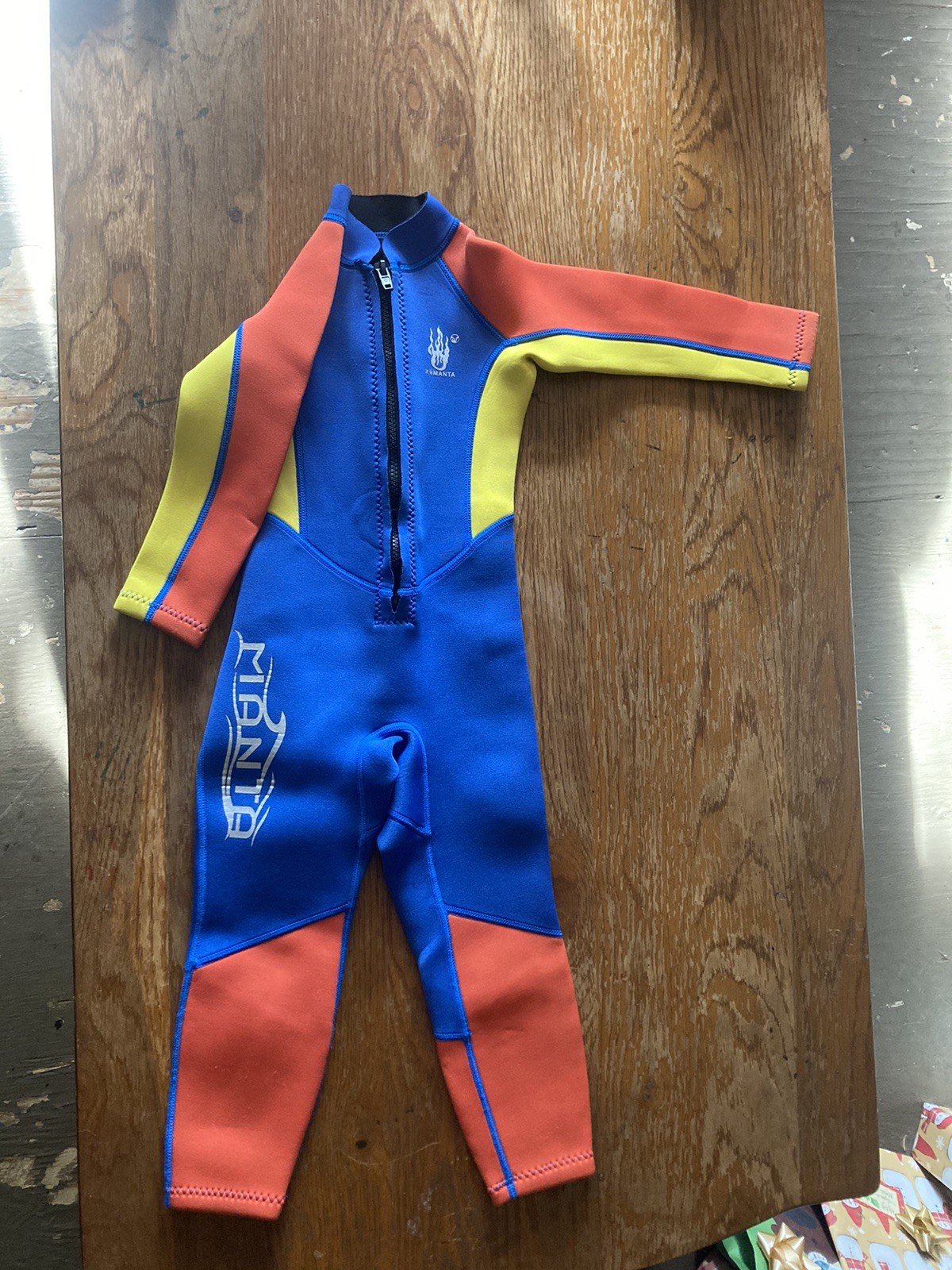 Wet Suit X-MANTA Dive & Sail Youth Full Body-Small-New-Blue/Orange/Yellow