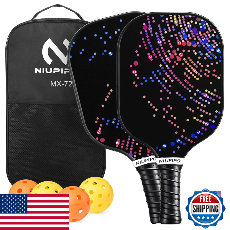 Niupipo Pickleball Paddles Fiberglass Surface Pickleball Set Lightweight Pickle