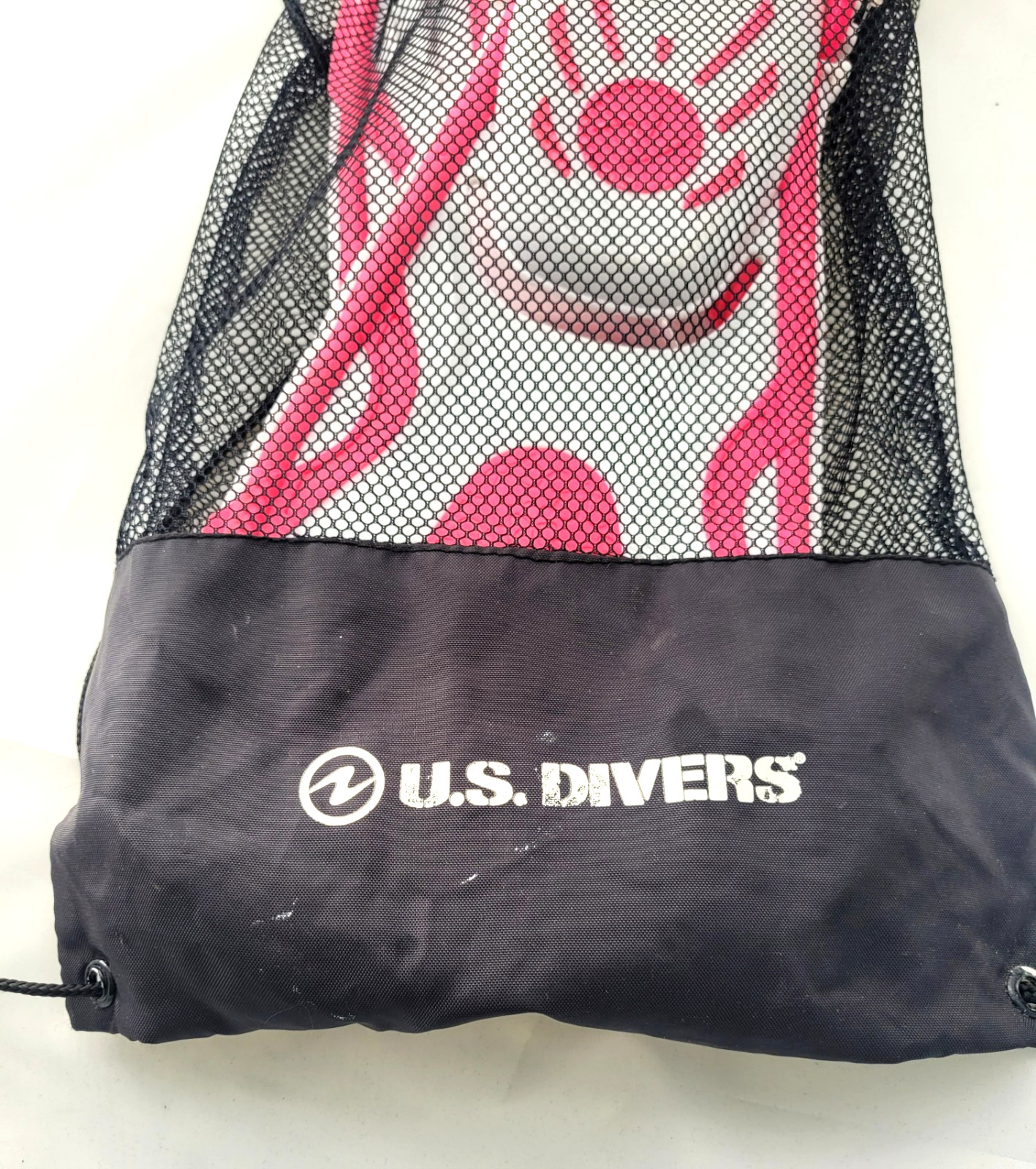 US Divers Flippers, Pink Kids, Size 9-13 With Bag Made in Thailand