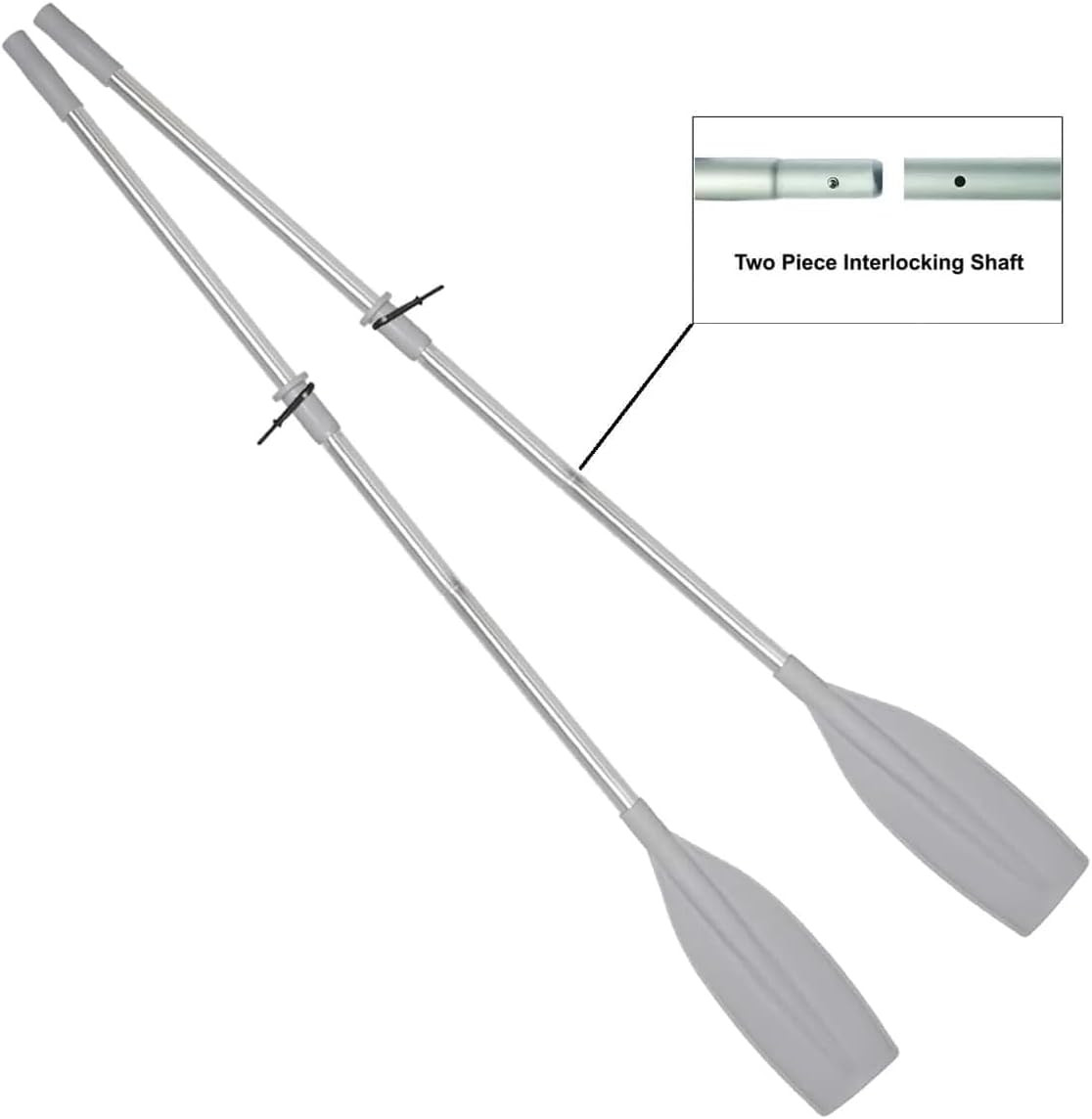 Oceansouth Heavy Duty Pair of Oars 78″ Long with Oar Locks, Split Shaft.