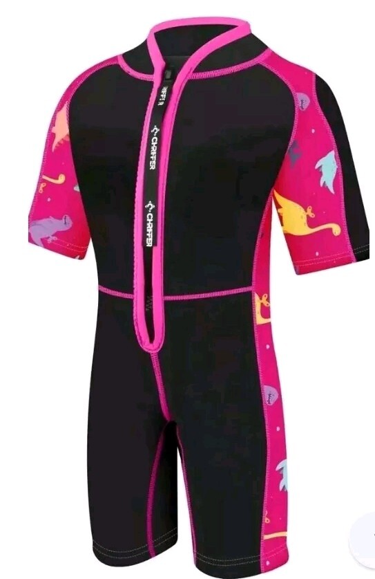 2 Chriffer Unisex Child Wetsuits Wet Suits 2mm Neoprene Thermal Pink XL (9/10)