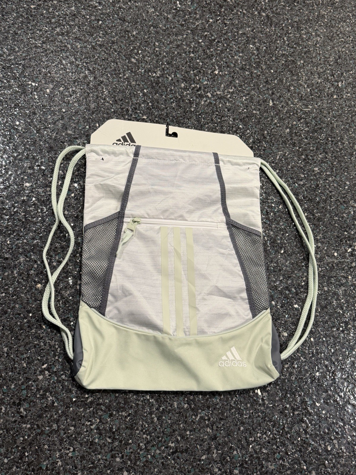 Adidas Alliance Sackpack One Size Two Tone White-clear Onix/Linen NWT