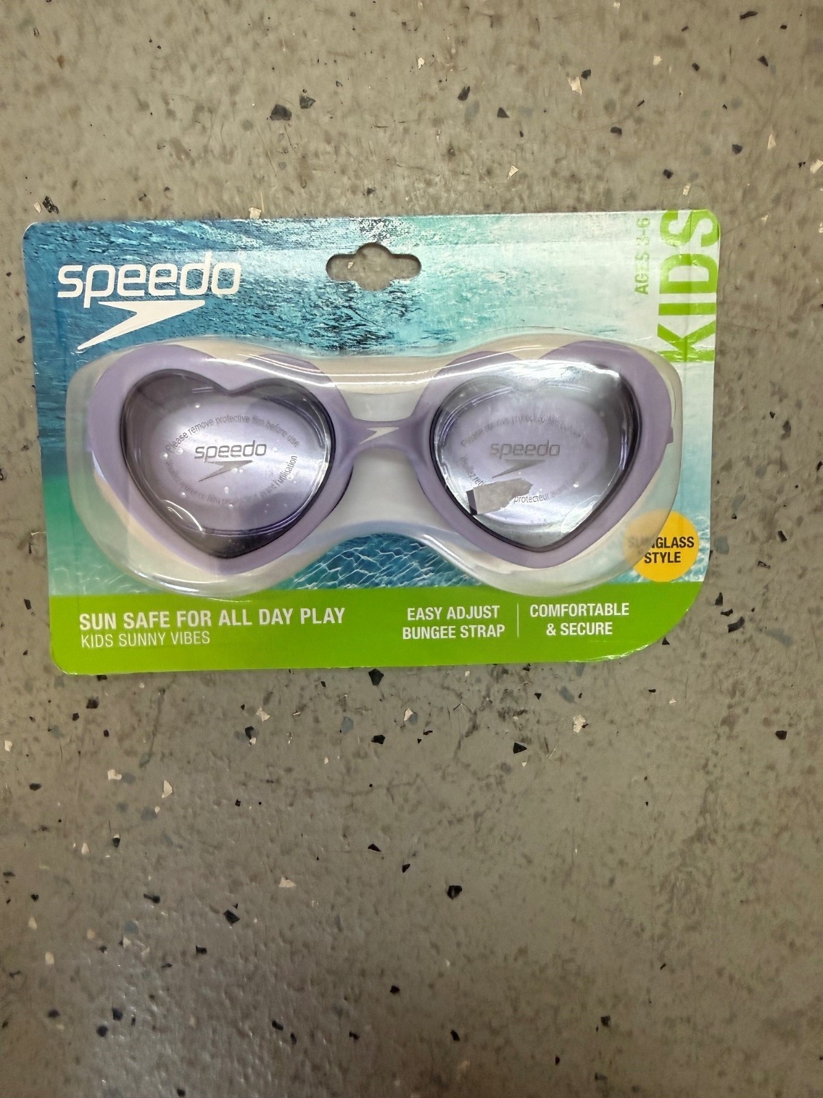Speedo Kids sunny vibes swim goggles light purple NEW IN PACKAGE SEALED