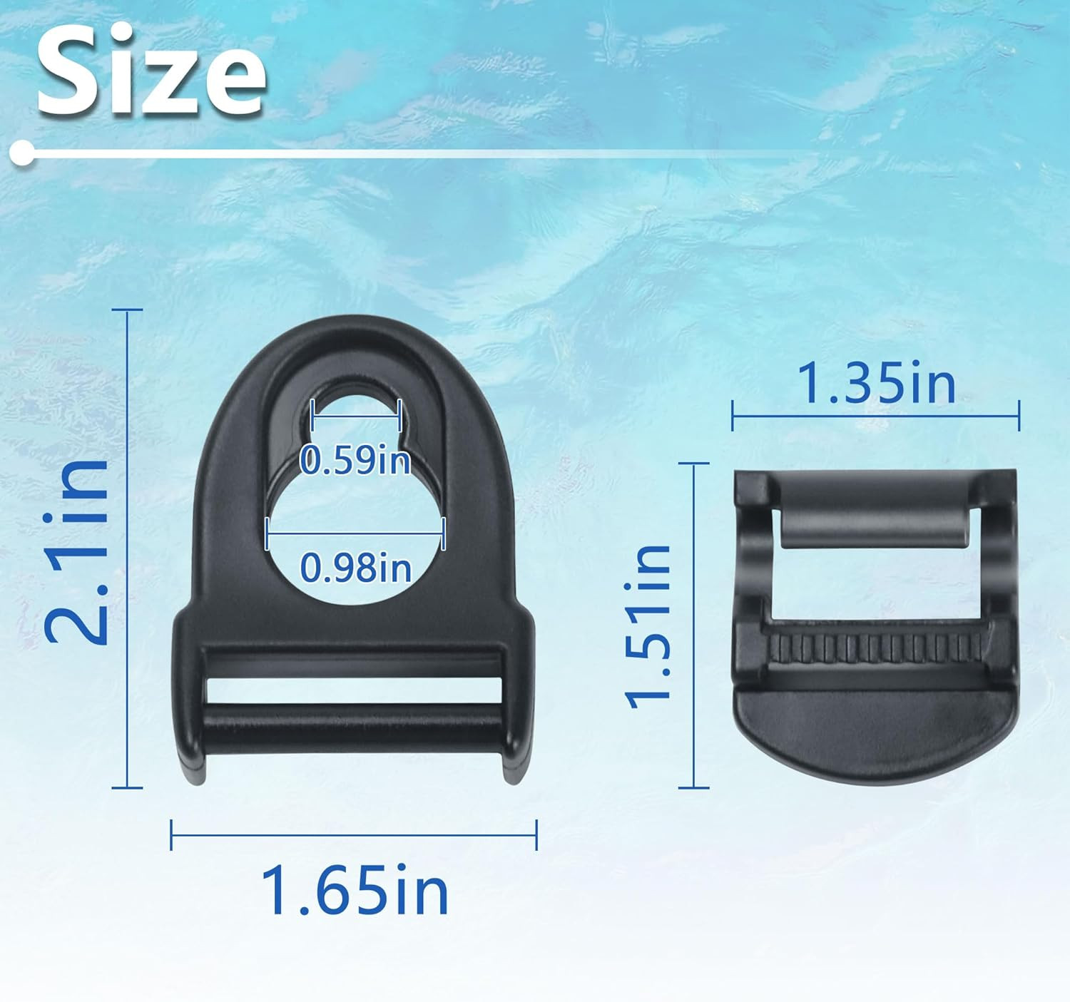 HLOGREE 4Pcs Kayak Seat Clips Replacement,Kayak Seat Clip Parts Fit for Lifetime