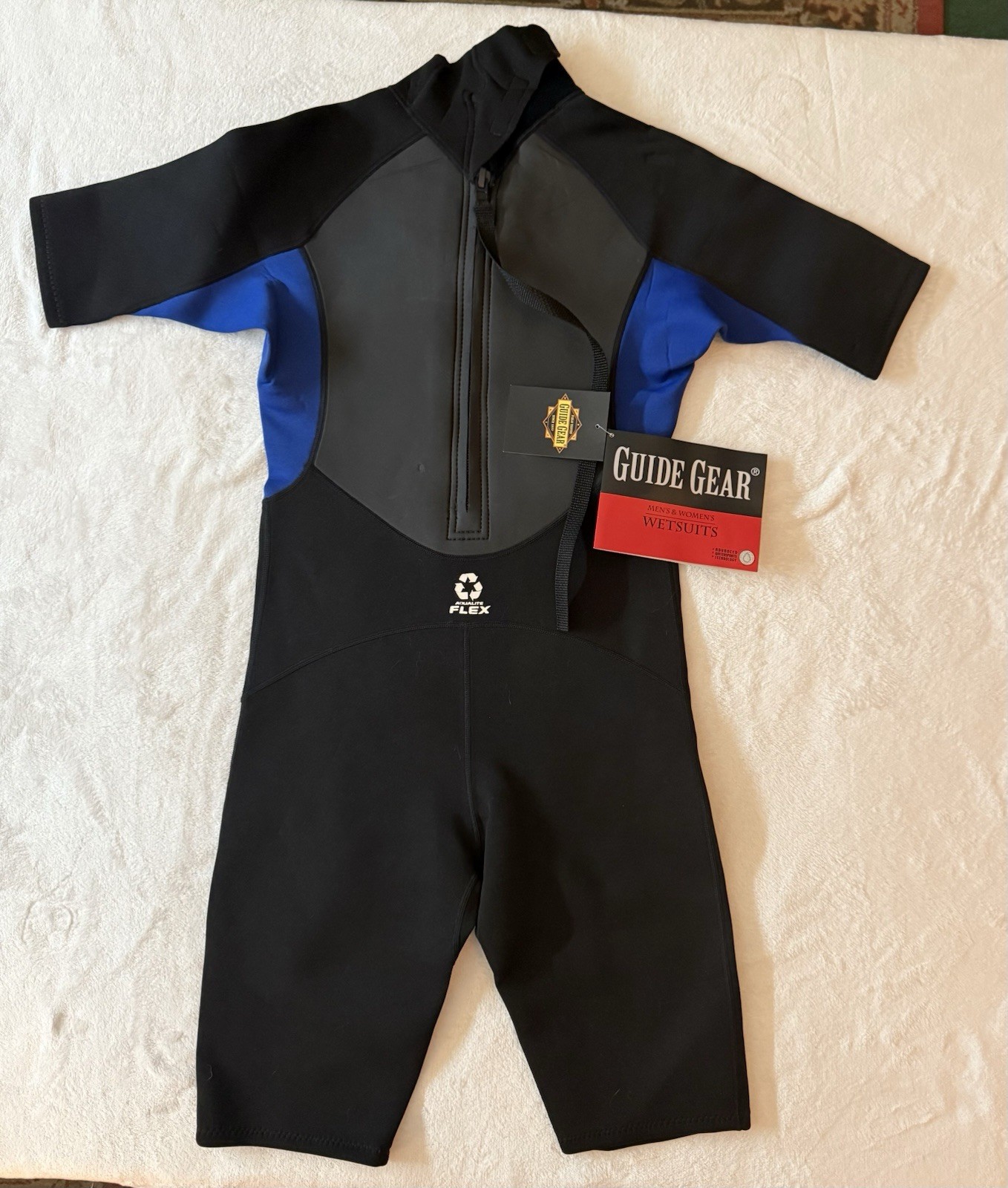 NWT Men’s Large Guide Gear Spring Wetsuit Black Blue Surfing Diving Bodyboarding