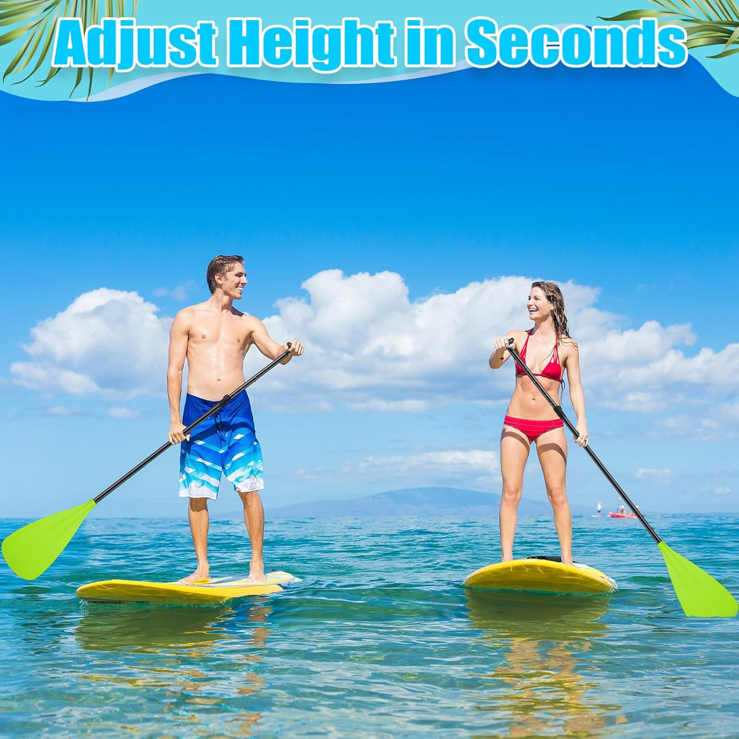 4 Set of 3 Pieces SUP Paddle Board Paddle Adjustable Paddleboard Lightweight Sta
