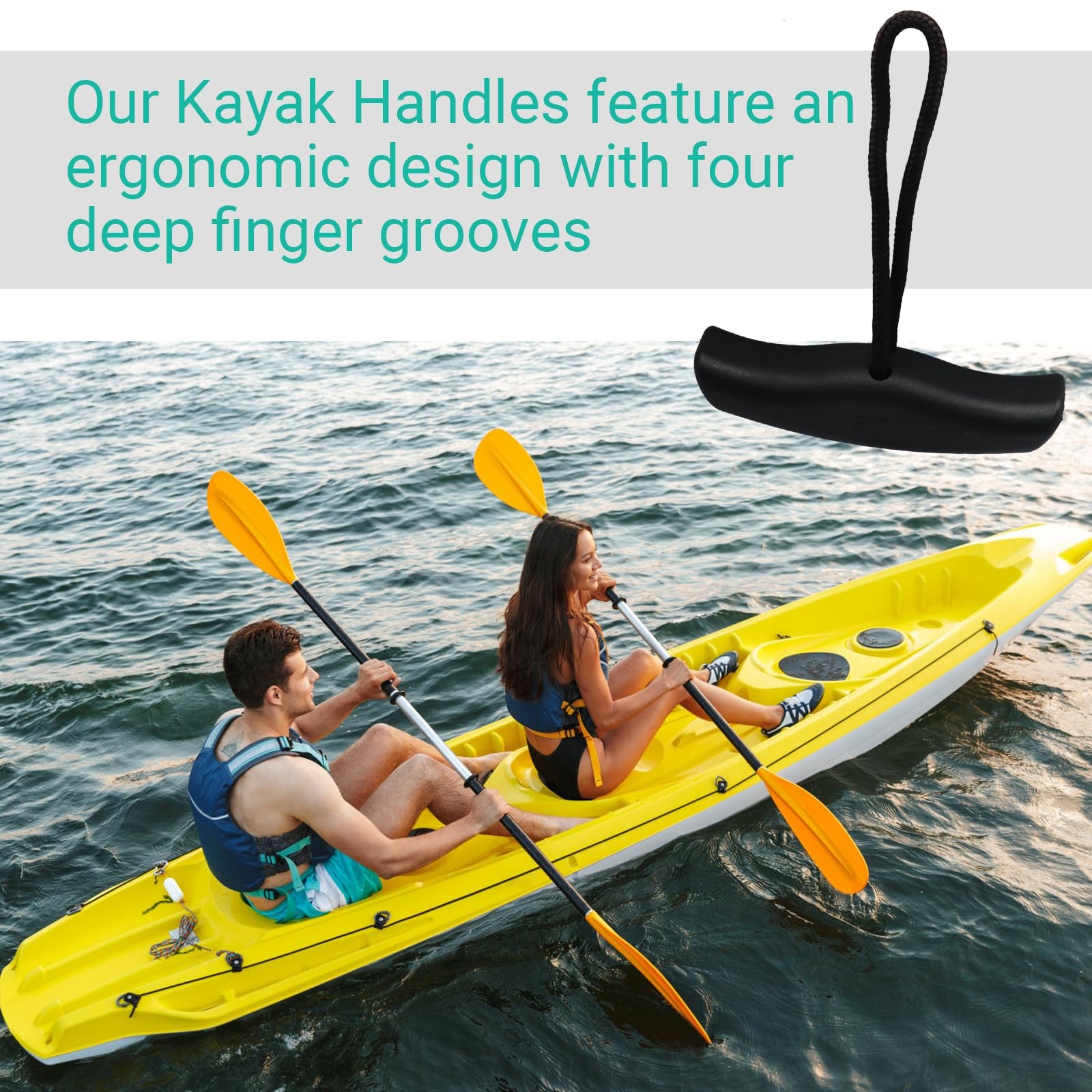 Kayak Handles 2 Pack Heavy Duty, Plastic Carry Handles T Rope Handle Kayak Ac…