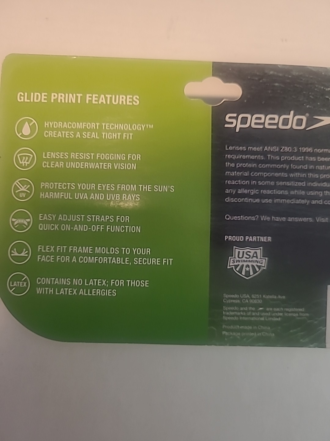 New Speedo kids 3-8 Kids Swim goggles – glide print – Starburst Jade
