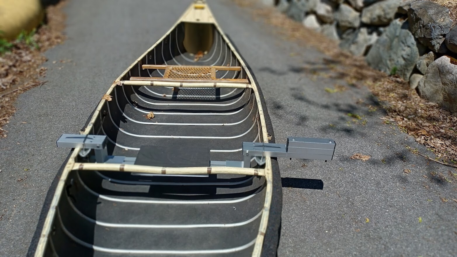 Add-on Canoe Seat with Motor Mount. Drops In & Clamps.