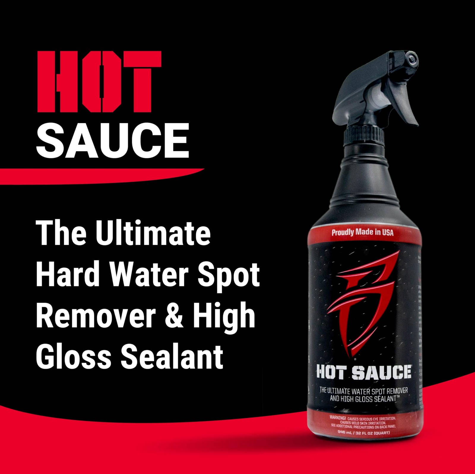 Bling Sauce Hot Hard Water Spot Remover 32 Fl Oz (Pack of 1), Black