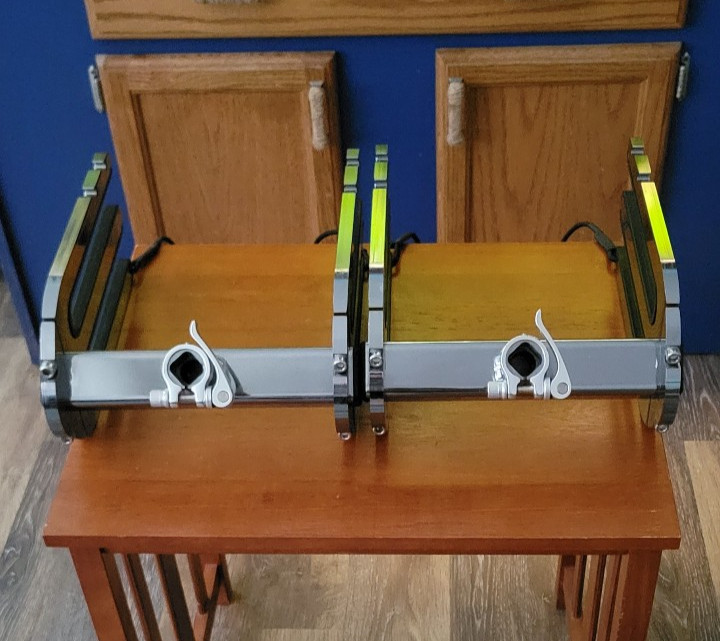Monster Tower – Wakeboard Racks – 1 Pair – Silver – In Good Condition – Used