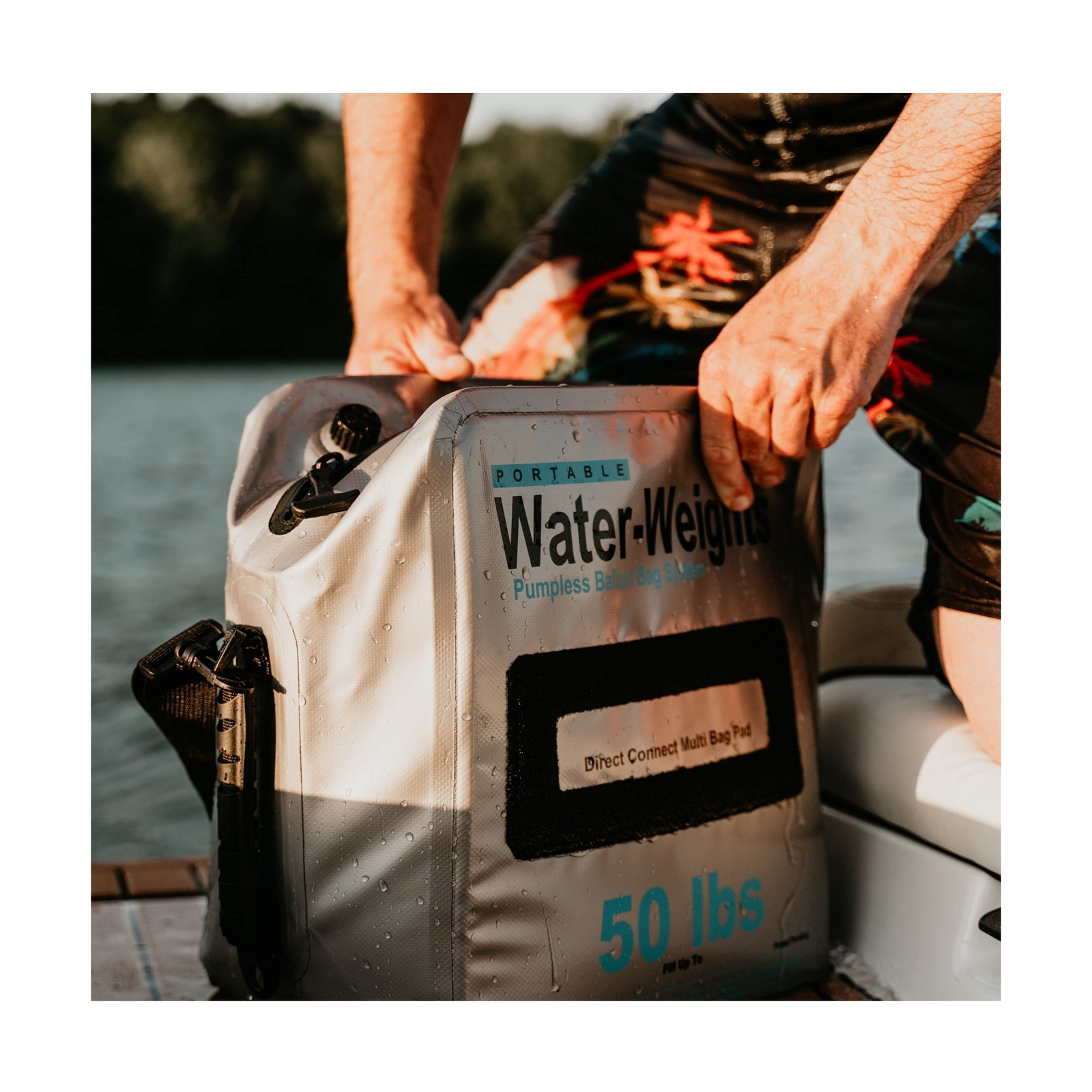 Water-Weights Ballast Bags – Set of 2 – Each Bag Holds 50 Pounds of Lake Wate…