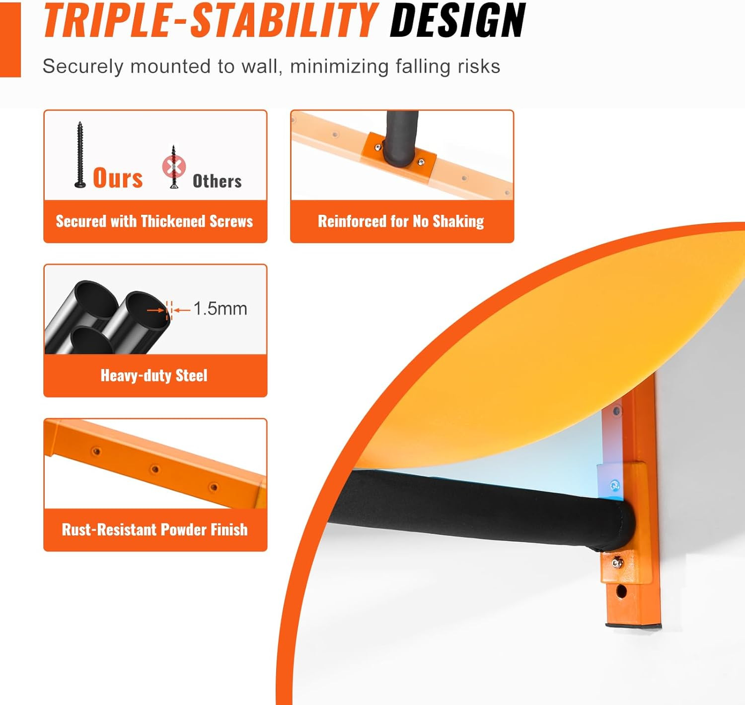 Heavy Duty Adjustable Kayak Storage Rack for Indoor & Outdoor Use