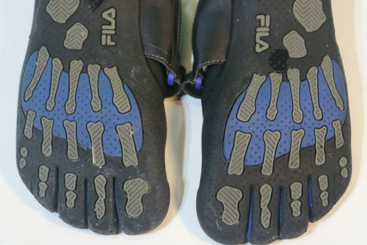 Fila Skele Toes Water Shoes 3PK000EX 023 EZ Slide Black Blue Barefoot Unisex 5