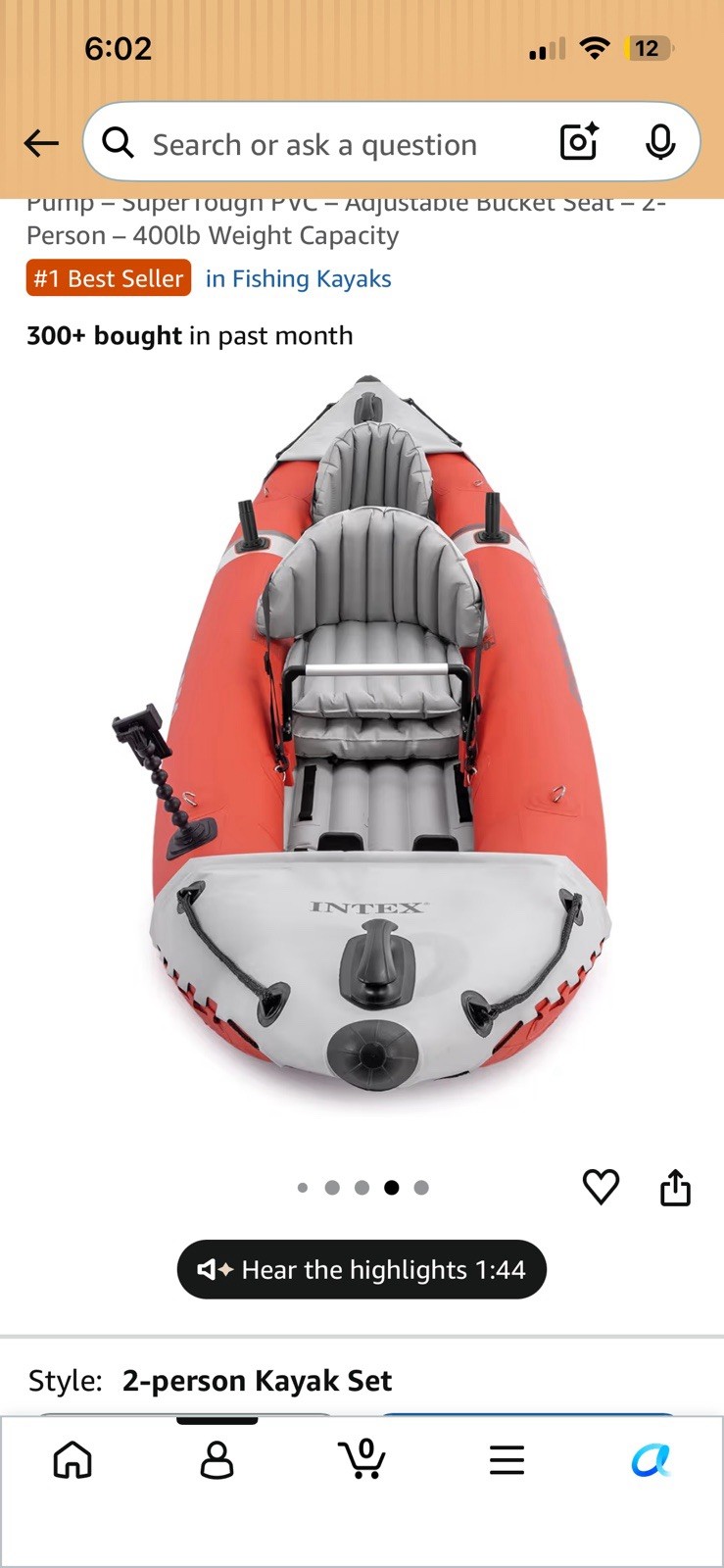 In-Box. Intex 68309EP Excursion Pro K2 Inflatable Kayak Set