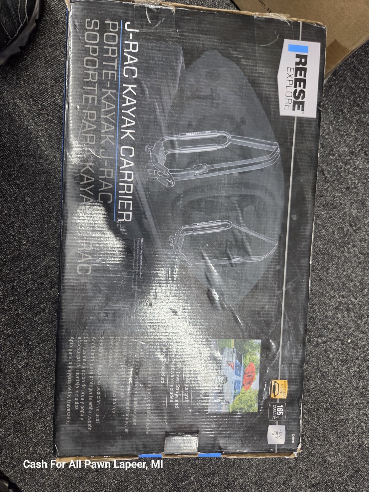 Reese Explore J-Rac Kayak Carrier, 165 Lb Capacity, For Single Kayak nib