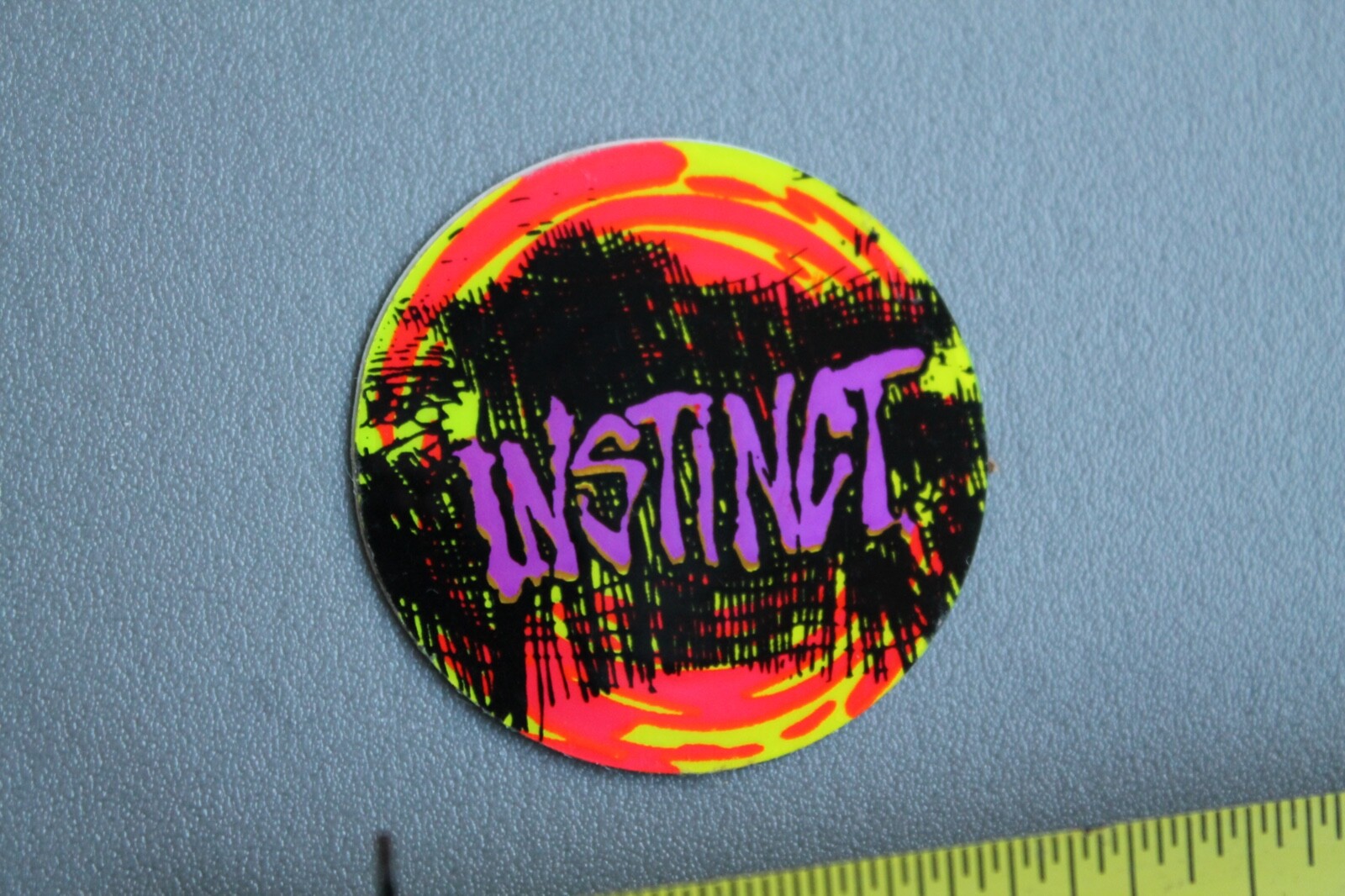 Instinct Surfboards Shaun Tomson Neon Pink Orange V58A Vintage Surfing STICKER