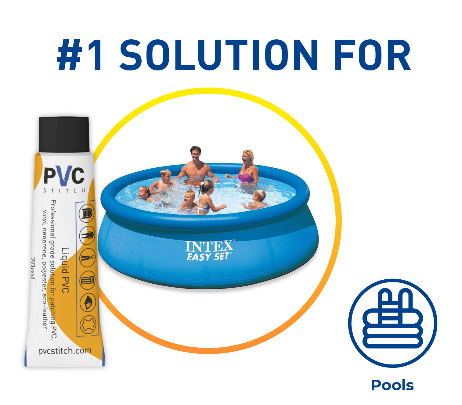 Aqua PRO Black Repair Kit for Inflatables & Underwater Gear | Black Color