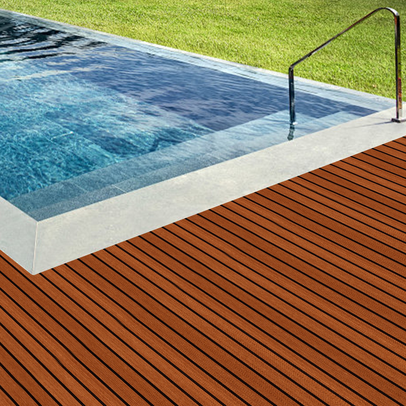 EVA Foam Faux Teak Decking Sheet Sea Deck Yacht Mat 95″ Marine Boat Flooring Mat