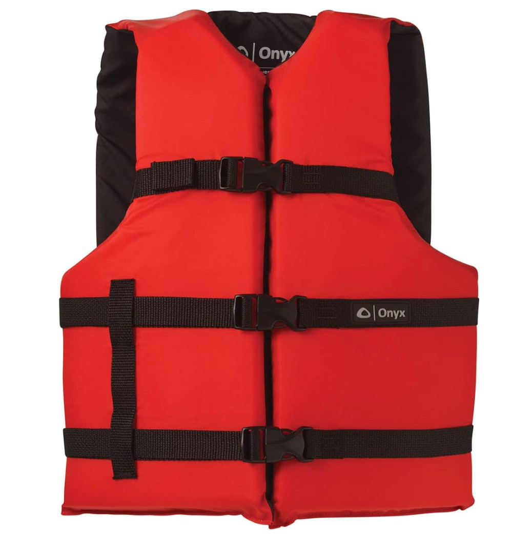 Onyx General Purpose Life Jacket Adult USCG Type III PFD Over 90 lbs Boat Fish