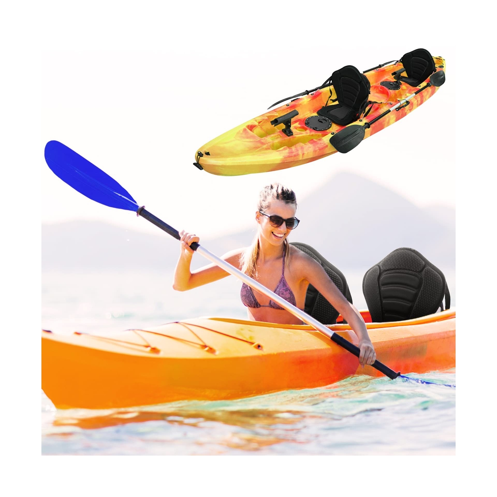 HLOGREE 1/2PCK Kayak Seats,Thicken Seat Cushion for Kayak,Padded Kayak Seat,C…