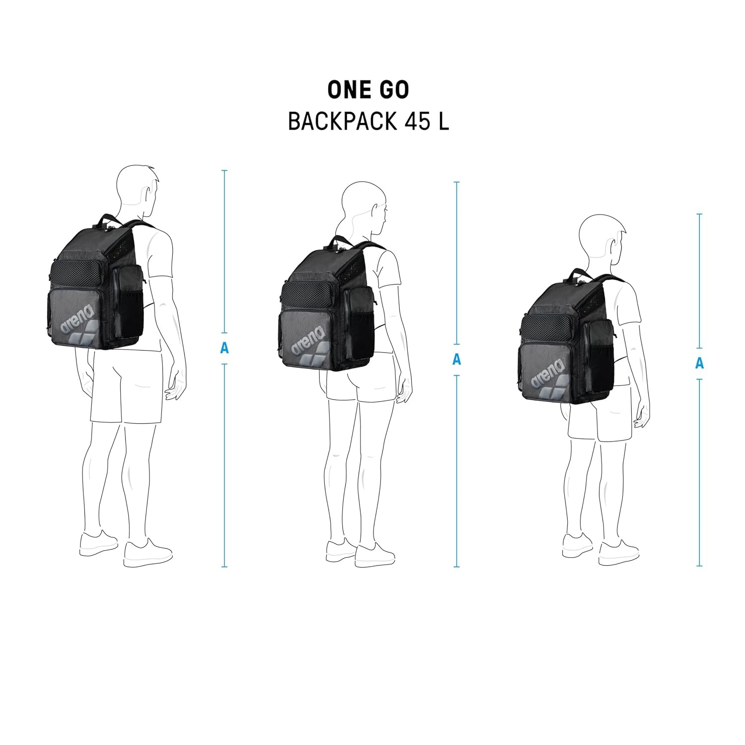 Arena One Go Backpack Swim Bag Large Equipment Daypack for Swimmer