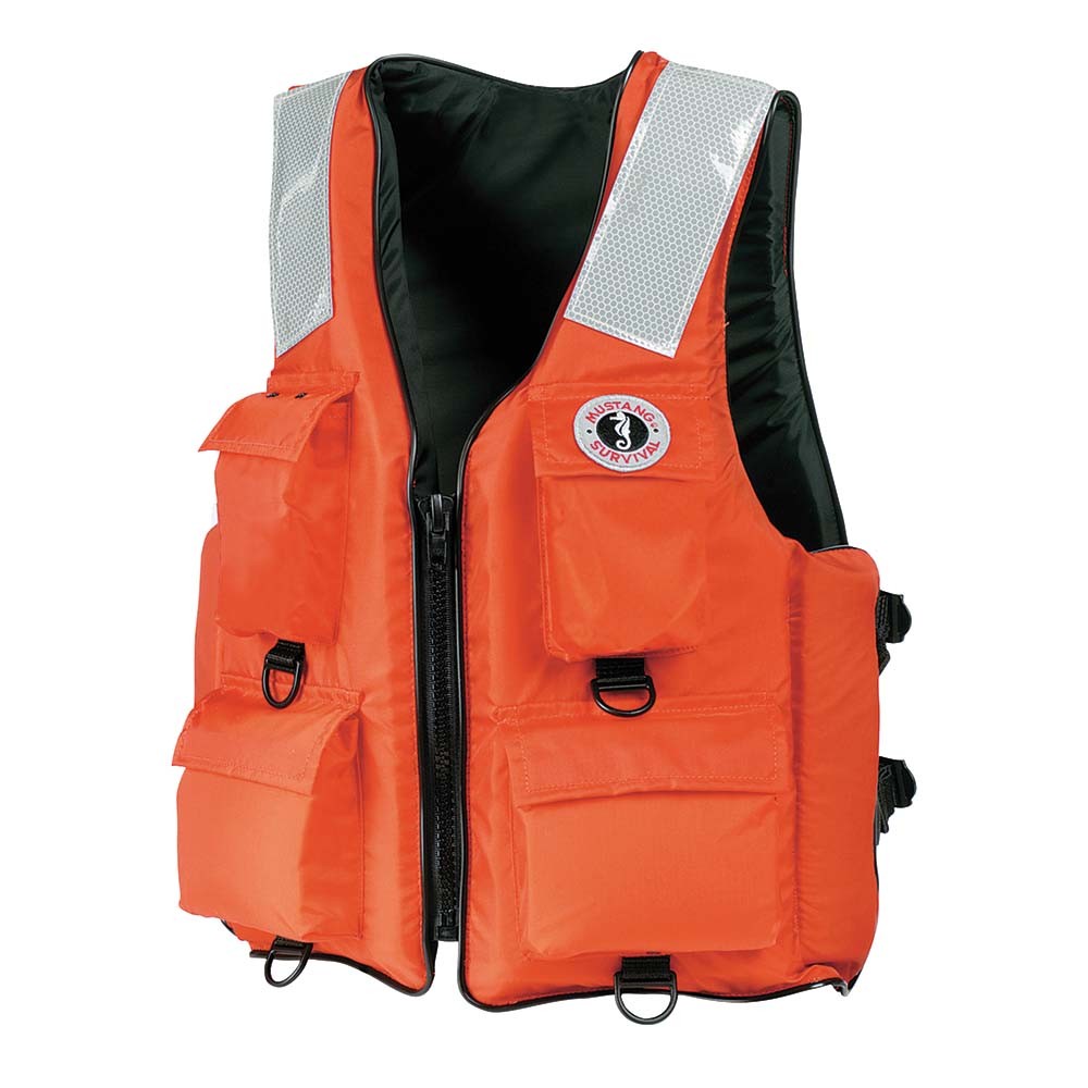 Mustang 4-Pocket Flotation Vest – Orange – XXXL – 7XL MV3128T2-2-7XL-216 UPC …