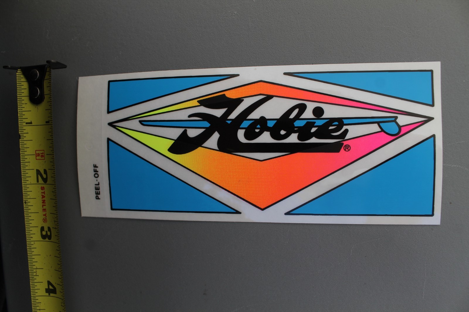 Hobie Surfboards Surf Shop Neon 80’s Orange Blue OG V3B Vintage Surfing STICKER