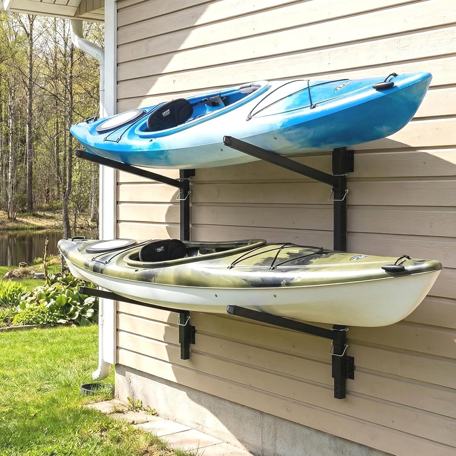 NAIZEA Kayak Storage Rack Freestanding Wall Mount 2 & 4 Tier Kayak Holder Stand