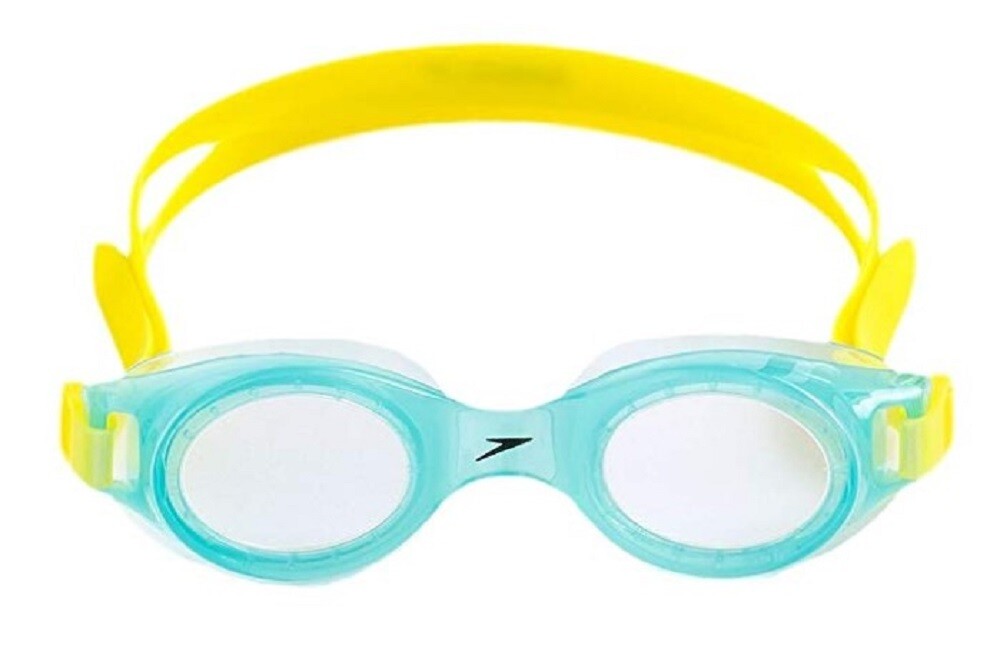 Speedo Kids Boomerang Jr Swim Goggles, Aqua Blue and Yellow Sealed – New