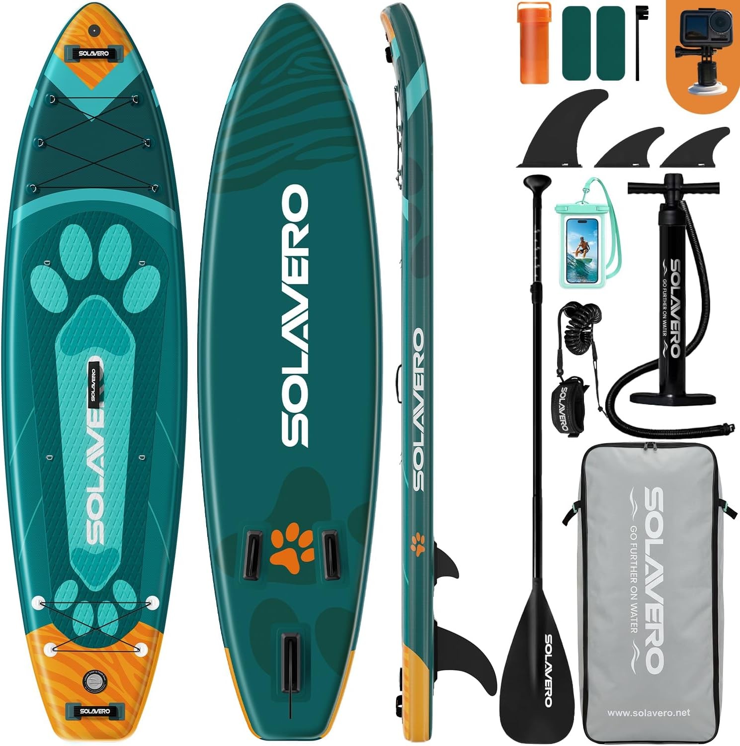 Inflatable Paddle Stand Up Board Accessories,11’6″x35″ Wide Stable SUP Board