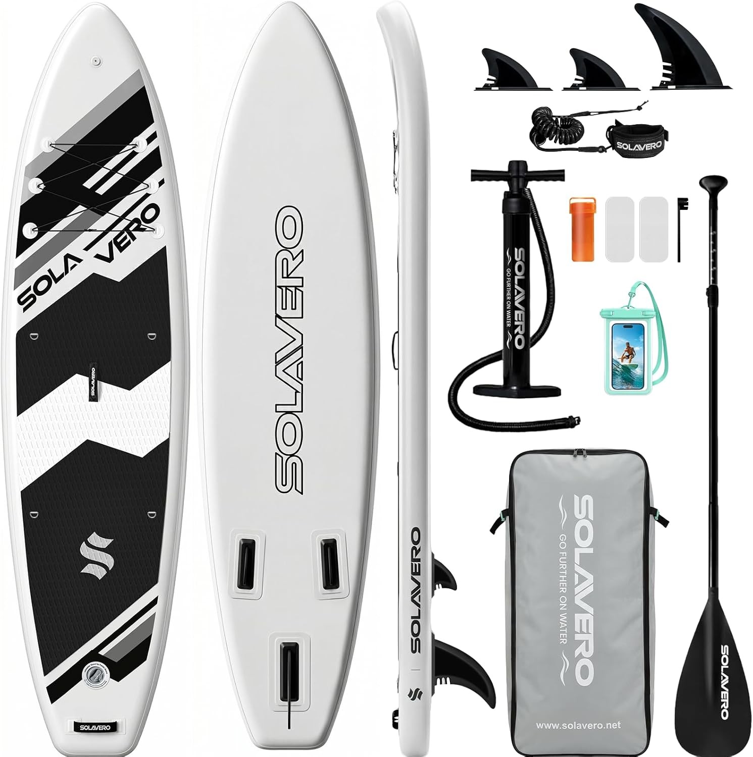 11′ Inflatable Stand Up Paddle Board with SUP Accessories, Blow UP Paddle Board