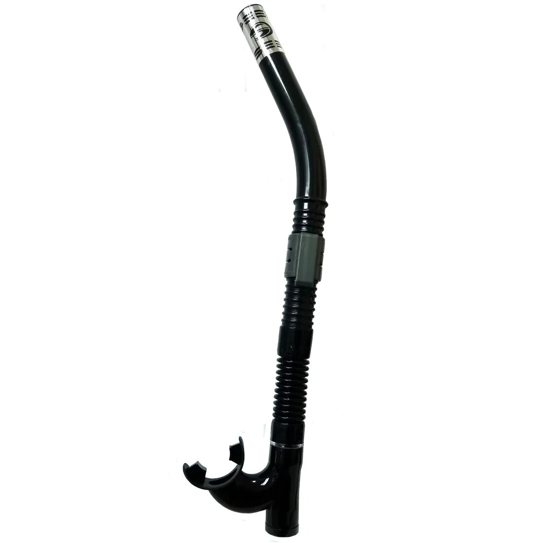 *New Deep See Adult Black Flexstream *Purge Swim Snorkel * Clips On To Goggles